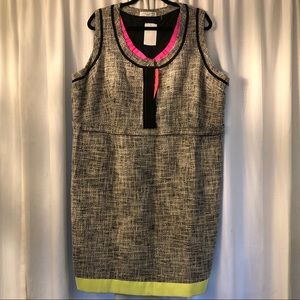 NWT Tahari tweed sheath dress w/ colorful details